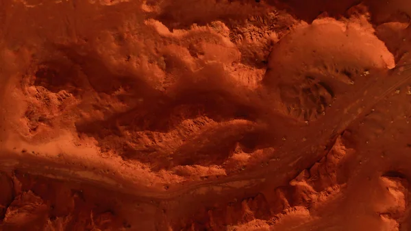 Fantástico Paisaje Marciano Tonos Anaranjados Oxidados Superficie Marte Desierto Acantilados —  Fotos de Stock