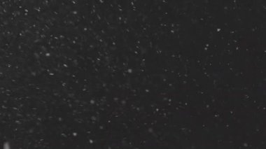 4K yavaş çekimde siyah zemin üzerinde izole edilmiş güzel Real kar, ProRes 422, derecelendirilmemiş C-LOG 10 bit, 50 mm lens ile çekildi. Besteleme ve hareket grafikleri için derecelendirilmemiş görüntüler