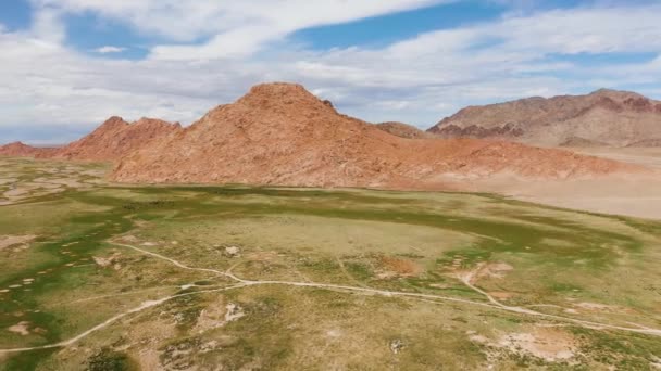 Pastagens Montanha Mongólia Locais Pastoreio Gado Elite Nenhuma Classificação Cor — Vídeo de Stock