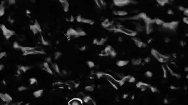 Splashes and drops on the surface of the liquid. Abstract Black Background Water vibration