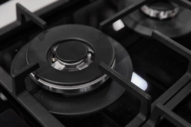 Gaz ocağı ocağı. Paslanmaz çelik gaz deposu. Temiz fırın