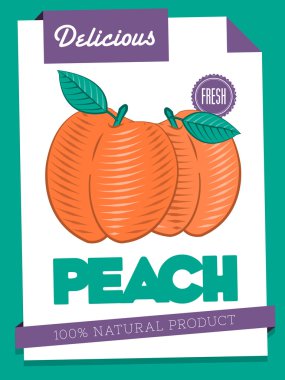 Lezzetli şeftali poster