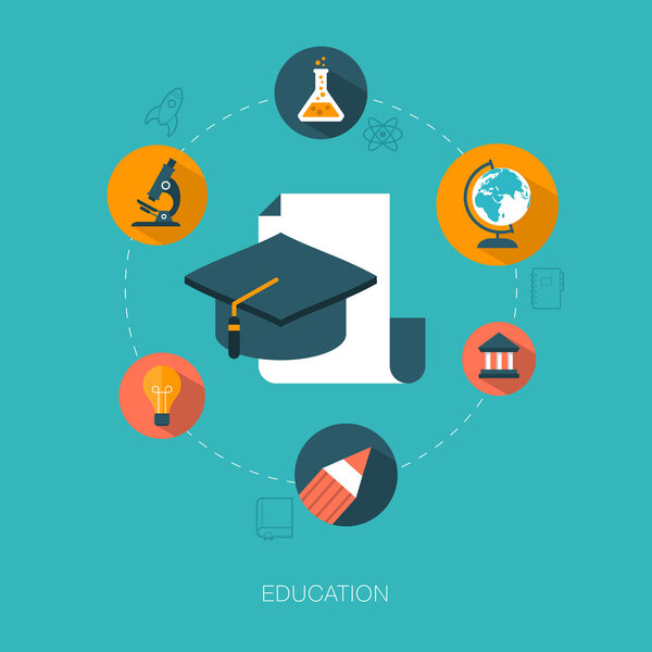 Modern education concept illustration