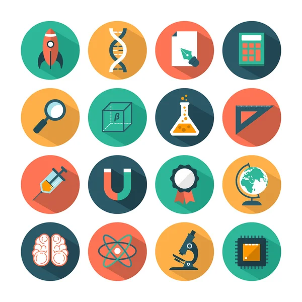 Set of modern science icons — Stock Vector