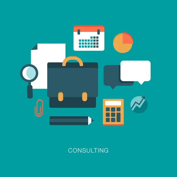 Moderne consultancy concept illustratie — Stockvector