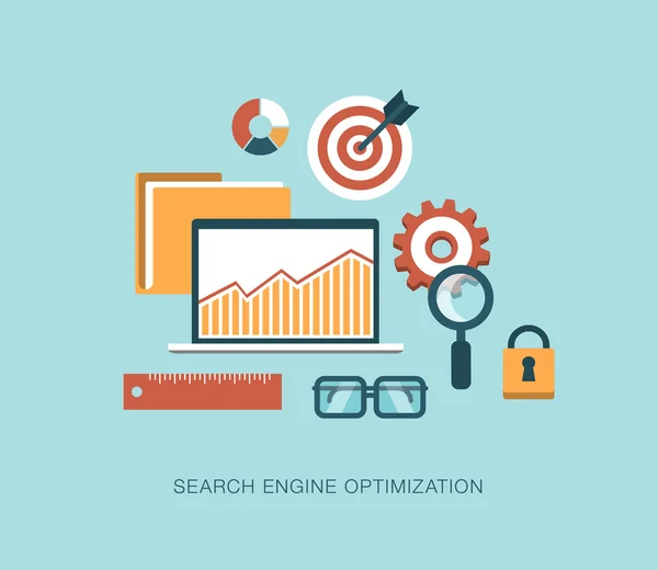 Moderne vector Zoekmachineoptimalisatie — Stockvector