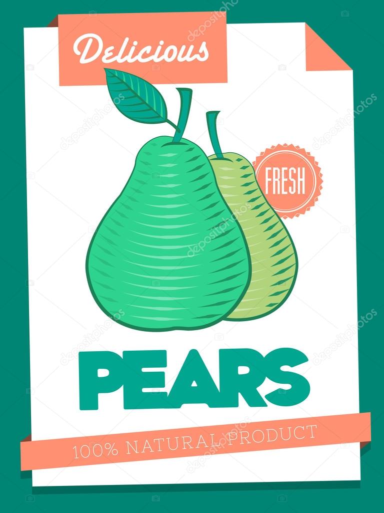 Delicious pears poster