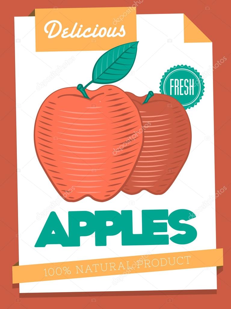 Delicious apples poster