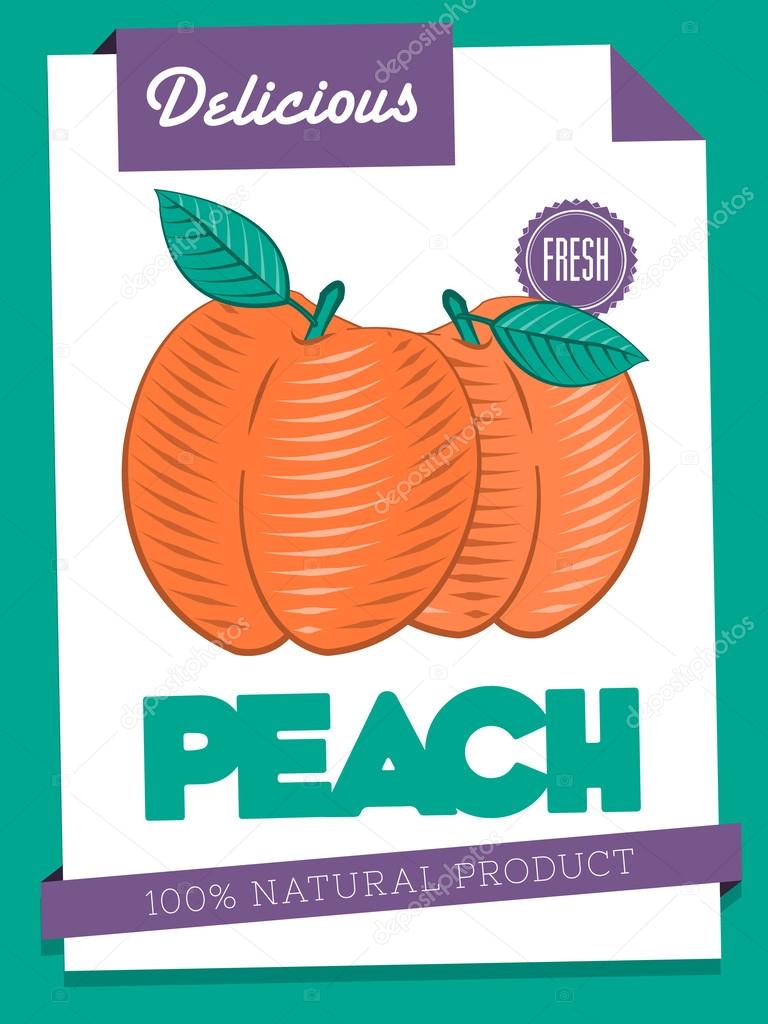 Delicious peach poster