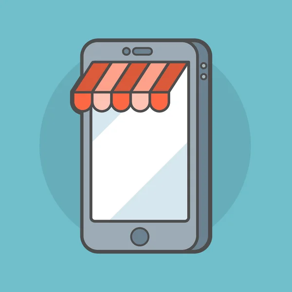 Concept de magasin mobile — Image vectorielle