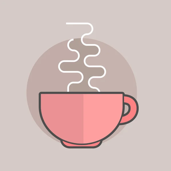 Taza de café aislada sobre un fondo — Vector de stock