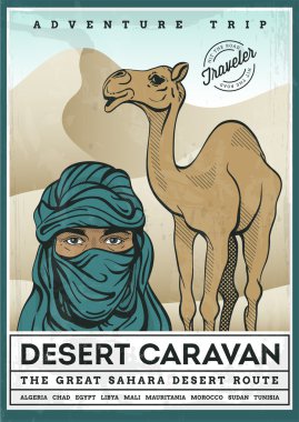 Çöl turizm resimli poster