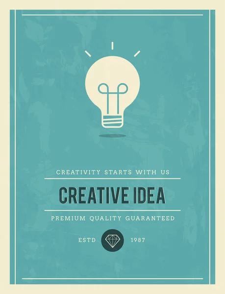 Cartel vintage para ideas creativas — Vector de stock