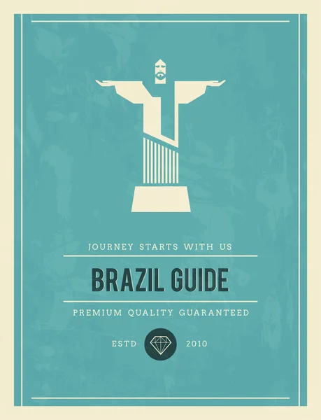 Statue von Jesus Christus, Rio de Janeiro Stadt — Stockvektor