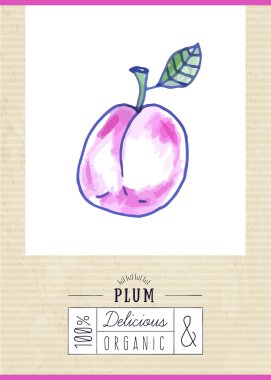 elle çizilmiş Erik Vintage etiketle