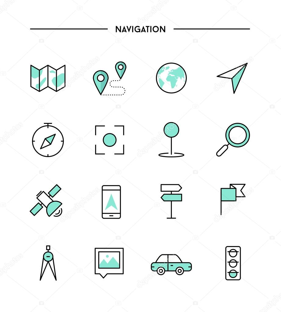 set navigation icons