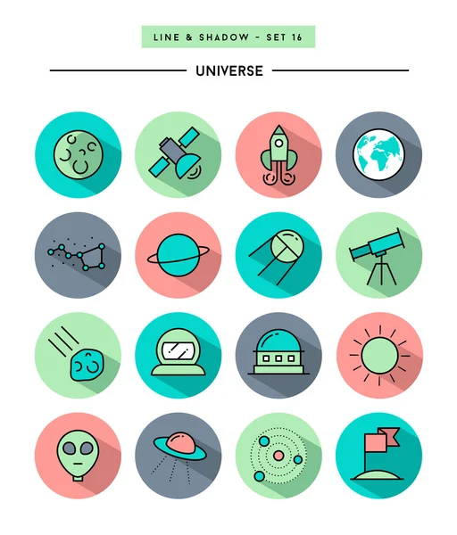 Conjunto de iconos del universo — Vector de stock