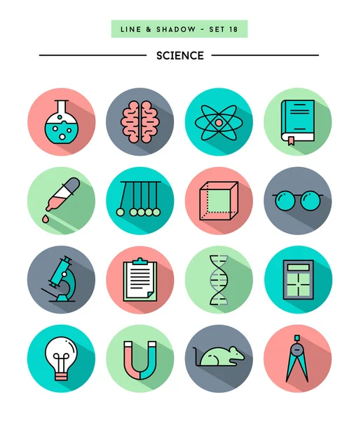 Set of science icons — Stock Vector