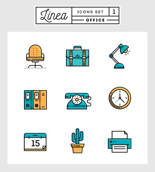 オフィスの要素のアイコンのセット — ストックベクタ