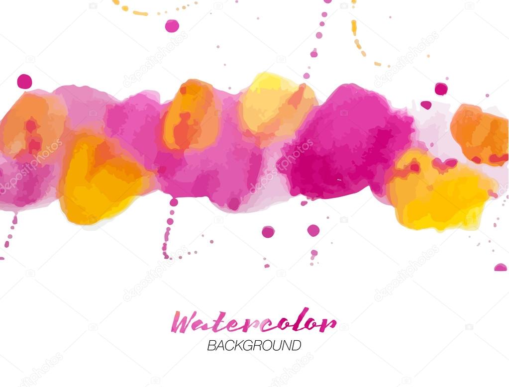 beautiful hand painted watercolor template