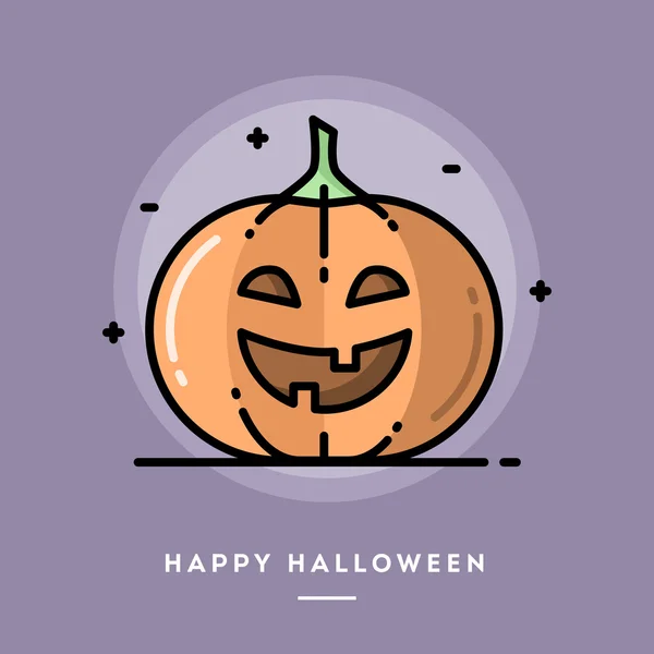 Icono de calabaza riendo — Vector de stock