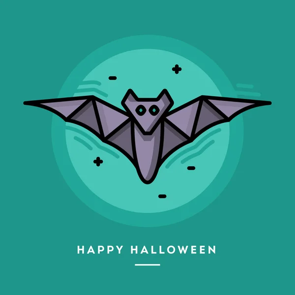 Icono murciélago volador — Vector de stock