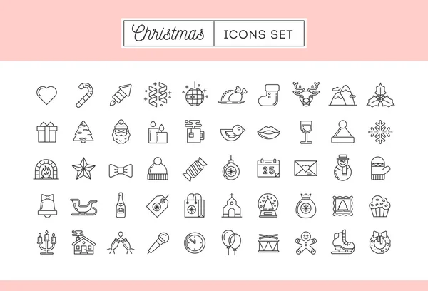Набор красивых рождественских этикеток, значков и логотипов — стоковый вектор