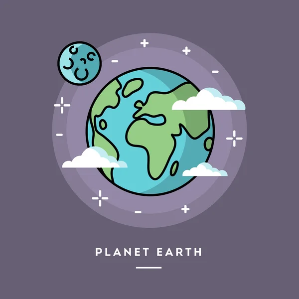 Πλανήτης Γη από το Διάστημα — Διανυσματικό Αρχείο