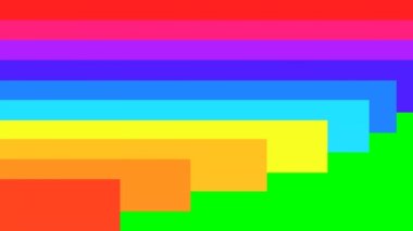 Yeşil ekran arka planında çoklu renk geçişi doğru yönde şekillendirir. Ekrandan yenisine geçin. Farklı stillerde ekran geçişleri. 