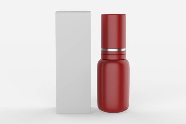 Beyaz bir arka planda, Realistik Parlak Kozmetik Serum, Ampoule, Yağlı Düşük Şişe, Skincare Ürünleri için izole edilmiş. 3d Görüntü