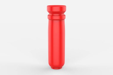 Beyaz arka planda izole edilmiş kozmetik plastik şişe. Jöle, losyon, krem, şampuan, banyo köpüğü için sıvı konteynır. Güzellik ürünleri paketi. 3d illüstrasyon.