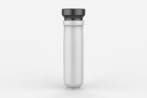 白い背景に隔離された化粧品プラスチックボトル ローション クリーム シャンプー 泡のための液体容器 美容製品パッケージ 3Dイラスト — ストック写真