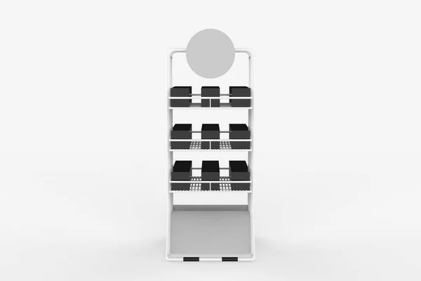 Displayständer Verkaufsständer Für Produkte Displayständer Isoliert Auf Weißem Hintergrund Illustration — Stockfoto