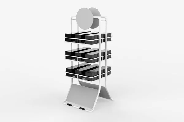 Display Standaard Retail Display Standaard Voor Product Display Staat Geïsoleerd — Stockfoto