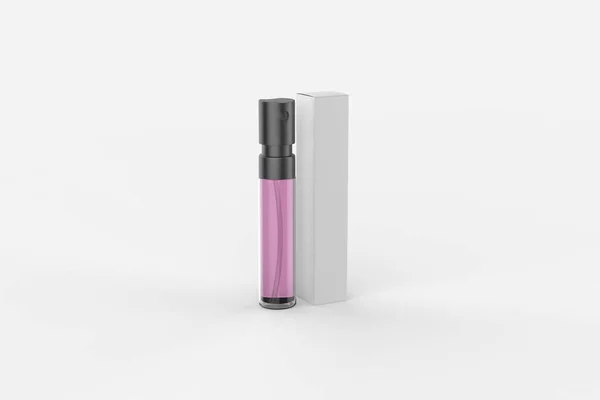 Parfum Verstuivers Sjabloon Realistische Spray Case Voor Geur Open Verpakking — Stockfoto