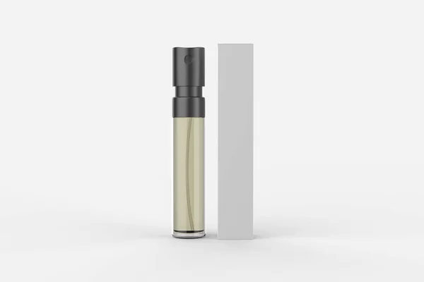 Rozpylacze Perfum Szablon Realistyczny Sprayu Sprayu Substancji Zapachowych Otwarte Opakowanie — Zdjęcie stockowe
