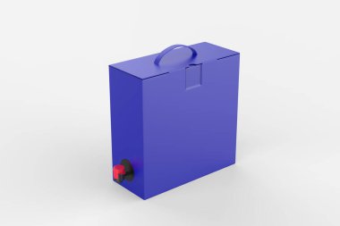 Damgalamak için Şarap Musluğu ile boş kibrit kutusu. 3d resimleme.