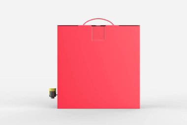 Damgalamak için Şarap Musluğu ile boş kibrit kutusu. 3d resimleme.