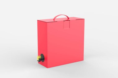 Damgalamak için Şarap Musluğu ile boş kibrit kutusu. 3d resimleme.