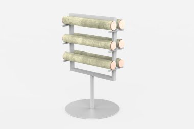 Küpe, kolye, breslet gibi mücevherleri temsil ediyor. Beyaz arka planda izole edilmiş. 3d illüstrasyon