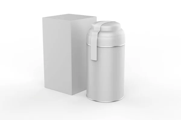 Зберігання Jar Паперовою Етикеткою Ізольовано Білому Тлі Ілюстрація — стокове фото
