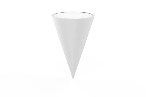 Mockup Cone Sorvete Fechado Isolado Fundo Branco Ilustração — Fotografia de Stock