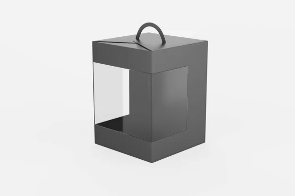 Caja Dura Con Ventana Frontal Transparente Aislada Sobre Fondo Blanco —  Fotos de Stock