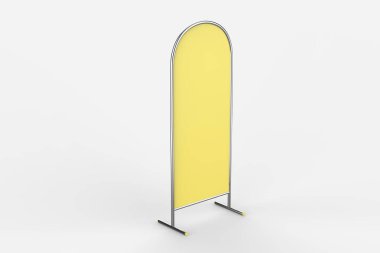 Boş Sokak Stand Mockup beyaz, 3D görüntüleme