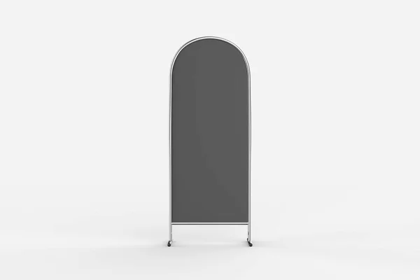 Blank Street Stand Mockup Branco Renderização — Fotografia de Stock