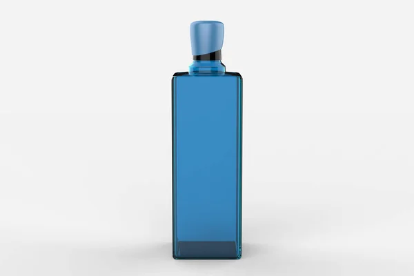 Quadratische Kosmetikflasche Mit Einfachem Schraubdeckel Für Schönheit Oder Gesundes Produkt — Stockfoto