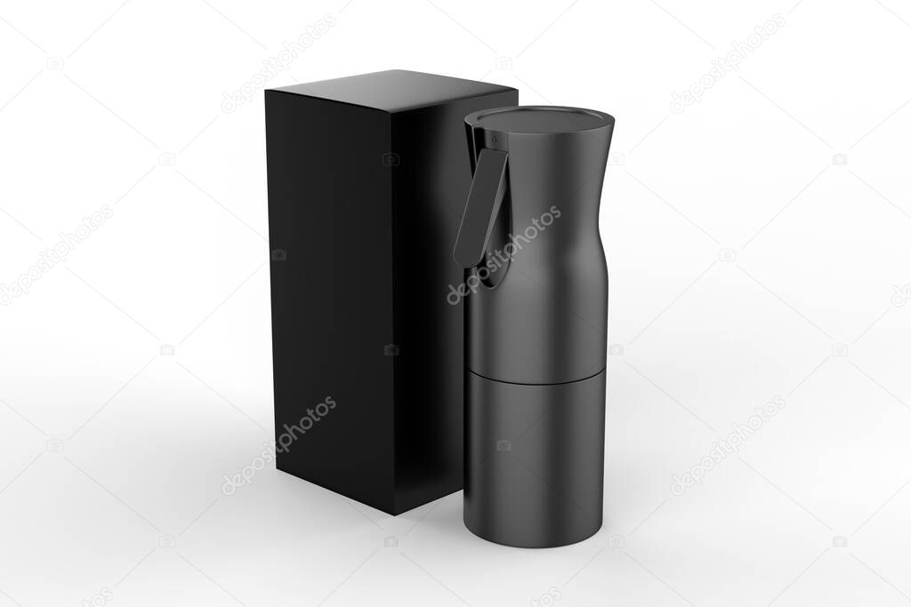 Portable Pocket Sprayer Fine Pressure Alcohol Pump Spray Nano Mist Sprayer with bottle. 3d illustration