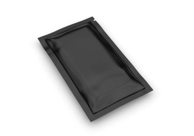 Matte kağıt kesesi. Fotogerçekçi ambalaj şablonu. 3d illüstrasyon.