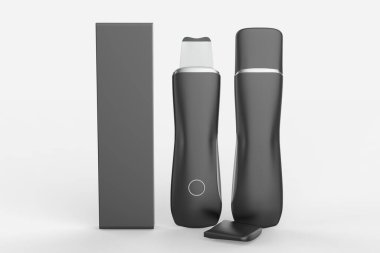 Ultrasonik cilt temizleme, derin yüz temizleme, kürek soyma, yüz temizleme, yüz temizleme, yüz temizleme temizleme makinesi. 3d illüstrasyon