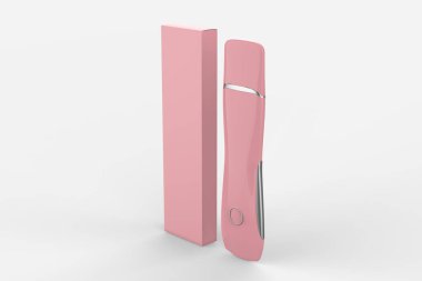 Ultrasonik cilt temizleme, derin yüz temizleme, kürek soyma, yüz temizleme, yüz temizleme, yüz temizleme temizleme makinesi. 3d illüstrasyon